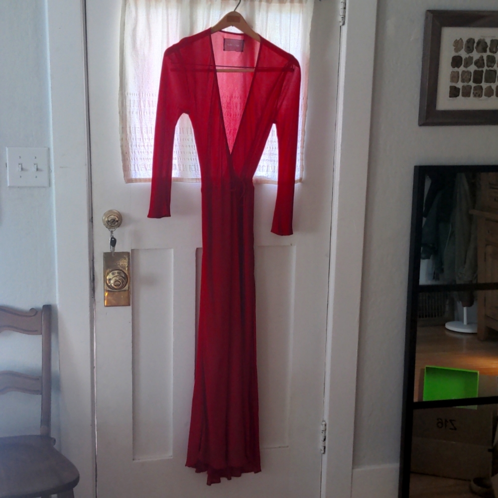 Red Reformation Wrap Dress